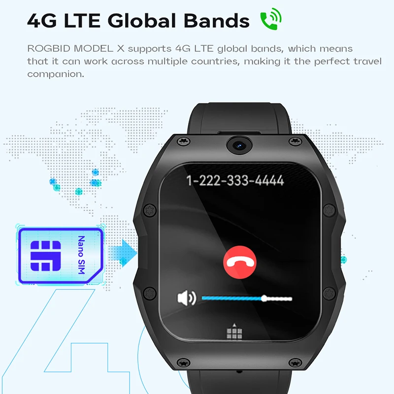 

Смарт-часы мужские, 4G, LTE, GPS, 4 + 128 Гб, IP68, 13 МП