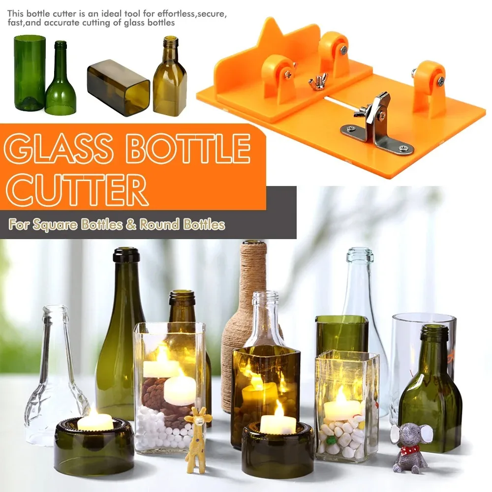 Glass Bottle Cutter Metal Glassbottle Cut Machine Wine Bottles Universal Adjustable DIY Crafting Decorations Cutting Tool glass cutter tile glass cutter bottle cutter