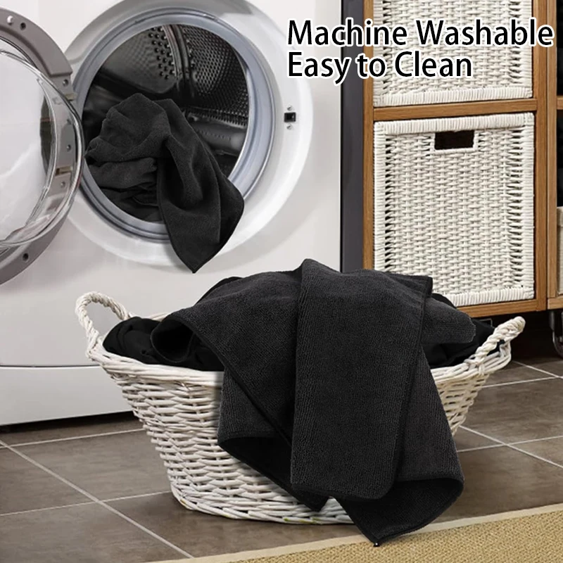 Premium Microfiber Salon Towels Black Absorbent for Hair Stylist Bleach Proof Hair Towel for home hotel beauty salon Towel 5