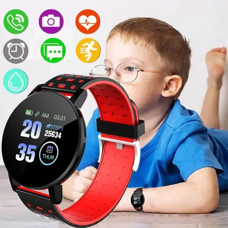 Smart Watch Led Digital Clock Waterproof Smartwatch 1.44" Screen Full Touch Smartband Heart Rate Monitor Fitness Tracker Watch