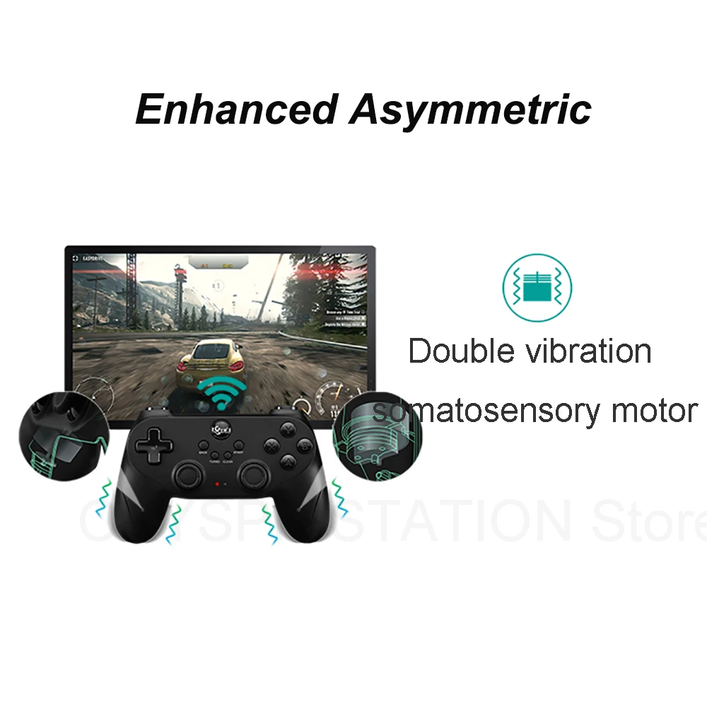 Original BETOP BEITONG D2A 2.4G Wireless Gamepad USB Joystick Control Vibration For Ps3/Tv/Pc/Set top Box/Steam/WEGAME,Nba2k18