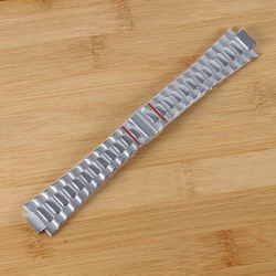 39mm Sapphire Crystal Silver Black Watch Case with Strap - nh35 (A10)