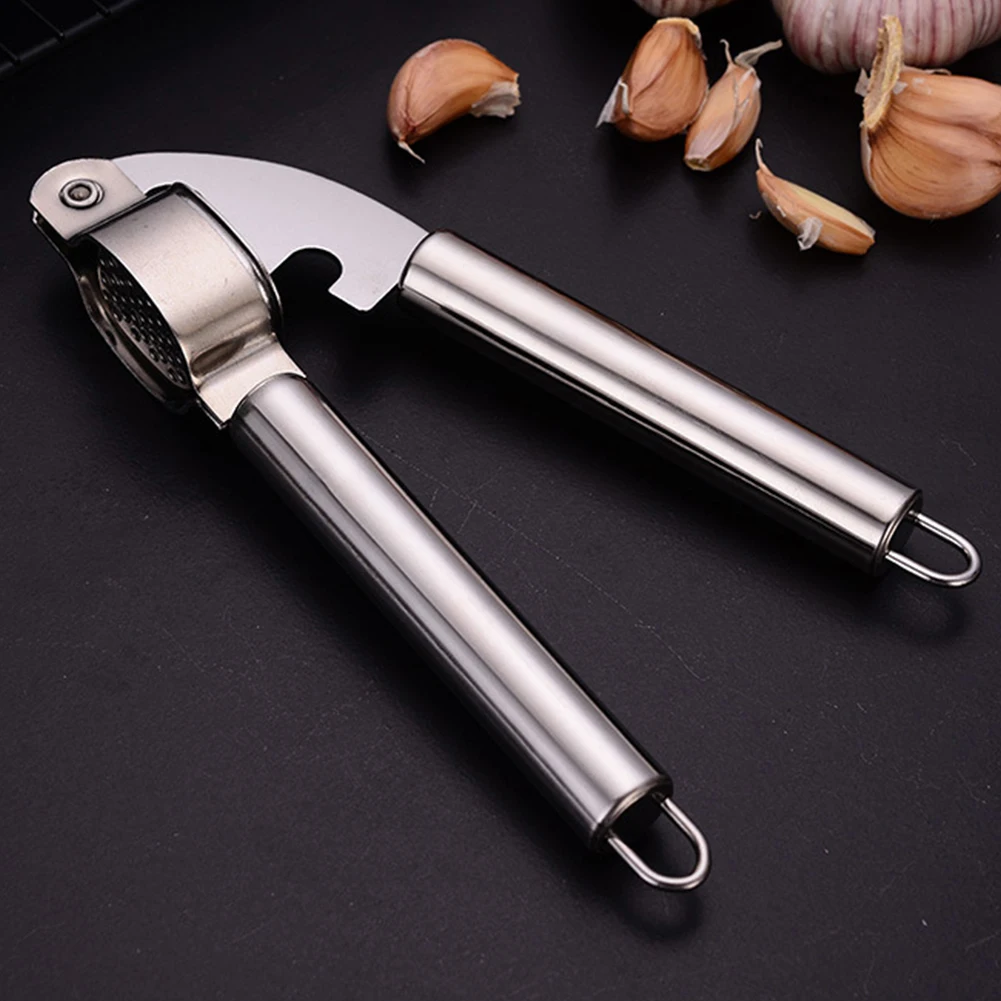 Garlic Press Crusher Mincer Kitchen Stainless Steel Garlic Smasher Squeezer  Manual Press Tool - AliExpress