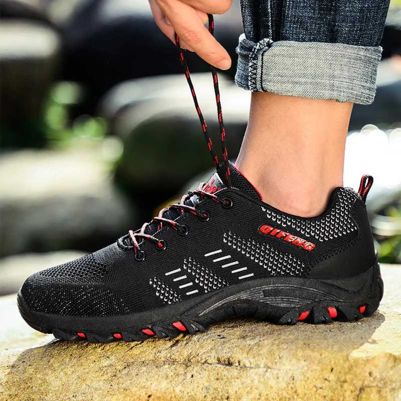 

Hiking Shoes Men Mountain Climbing Shoes Outdoor Sneakers Top Quality Tourism Jogging Trekking Sneakers Non-slip Classics Comfy