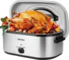 Oven 28 Quart Electric, Electric Roaster Pan with Visible & Self-Basting Lid, Large Stainless Steel Electric Turkey Roas 1
