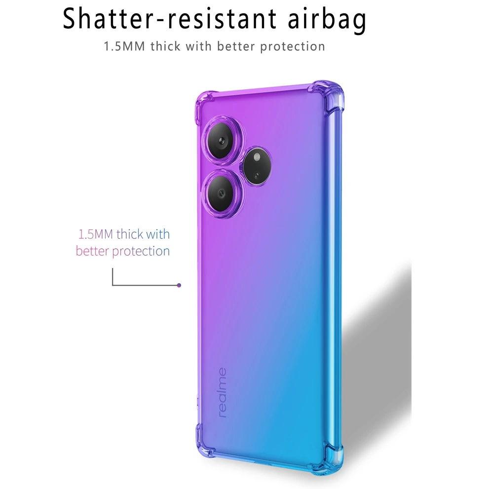 Four-Corners Shockproof Gradient TPU Protective Phone Case