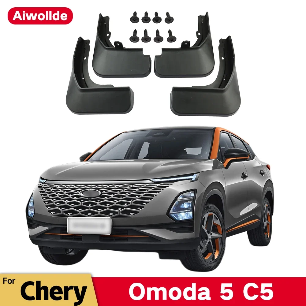 

MudFlaps For Chery Omoda 5 C5 FX 2022 2023 Mudguards Mud Flaps Splash Guards Front Rear Wheels Fender Car Accessories 4Pcs