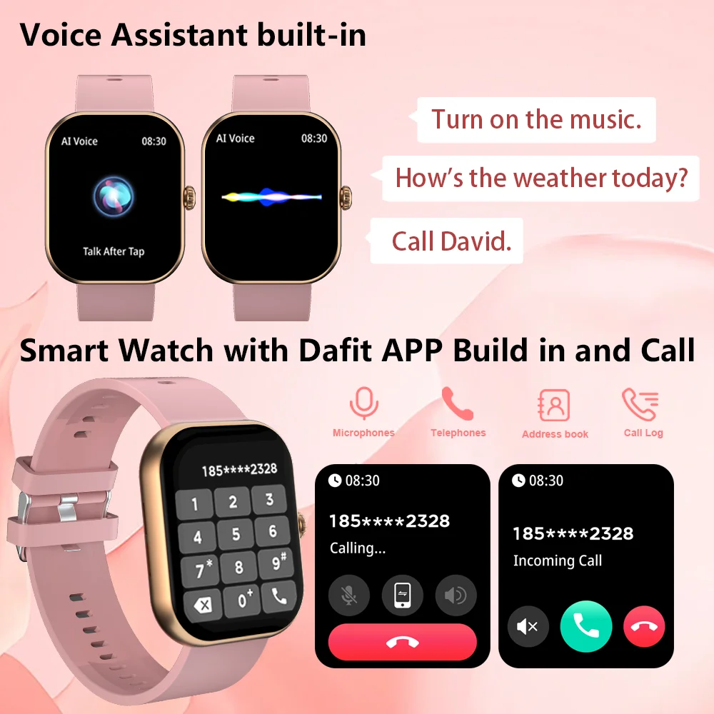 LAXASFIT Smart Watch, Fitness Tracker With Heart Rate, SpO2, Sleep