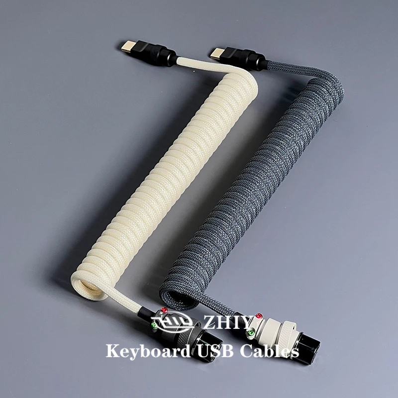 

ZHIY New Colored Screws Type-C Mirco To USB Customized Keyboard Cable Aviation Plug Data Cable Connector Keyboard charger