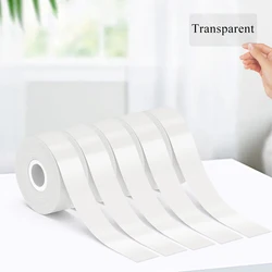 Portable Inkless Bluetooth Thermal Label Printer with Auto-Cut Function and 5-Pack Label Rolls (5PK Clear 15mm-7m)