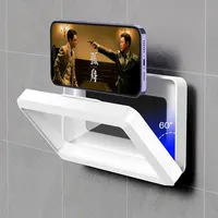 Bathroom Waterproof Phone Holder Home Wall Phone Case Stand Box Self-adhesive Touch Screen Phone Bracket Shower Sealing Storage 2