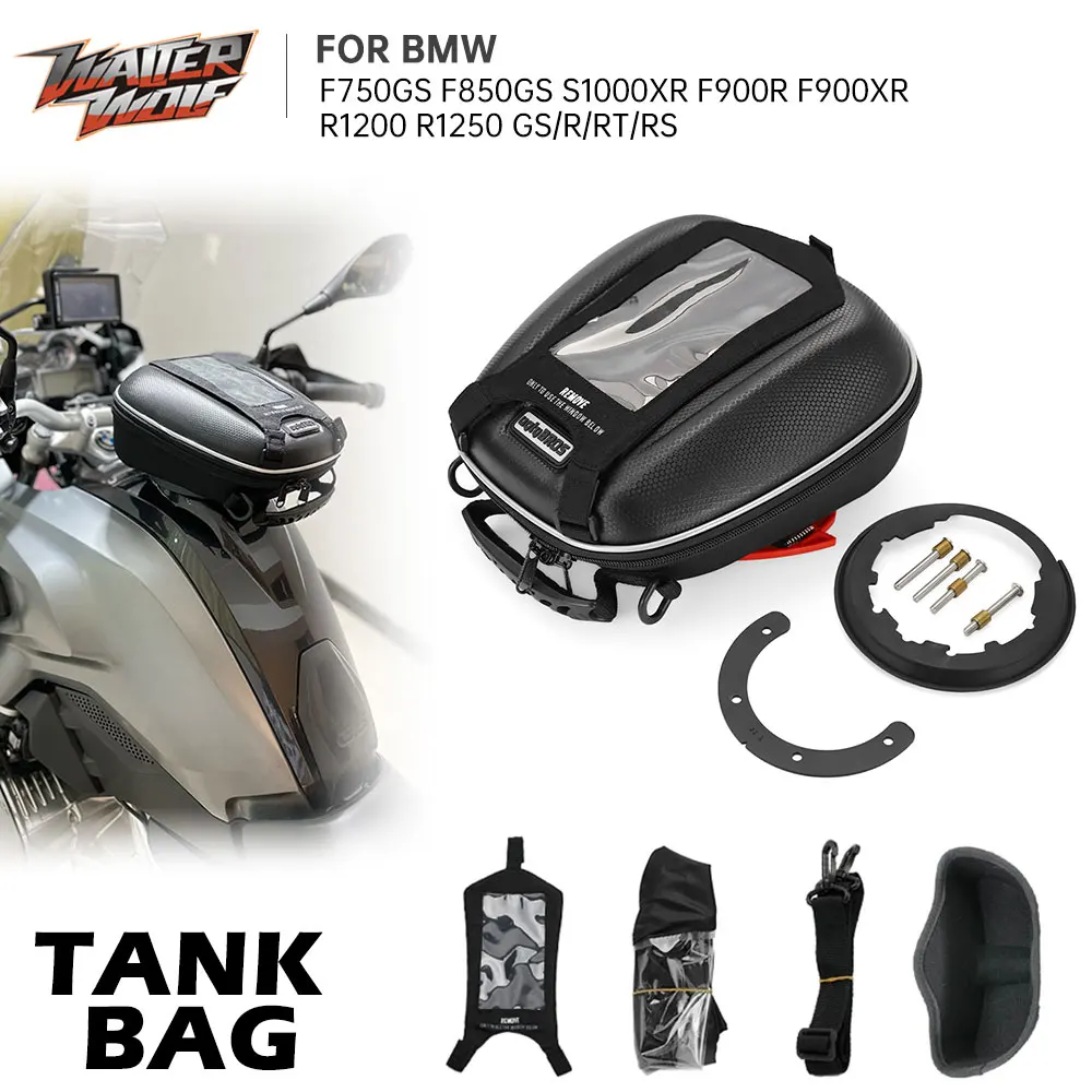 For BMW R1200GS R1250GS R1150 R1100 Fuel Tank Bag Luggage Storge Bags F750GS F850GS S1000XR F900R F900XR R1200 R1250 RT/RS/R ADV r1250 gs r1200 on off engine start stop button switch cover key ring for bmw f750gs f850gs adv r1250gs r1200gs r1200rt r1250rt