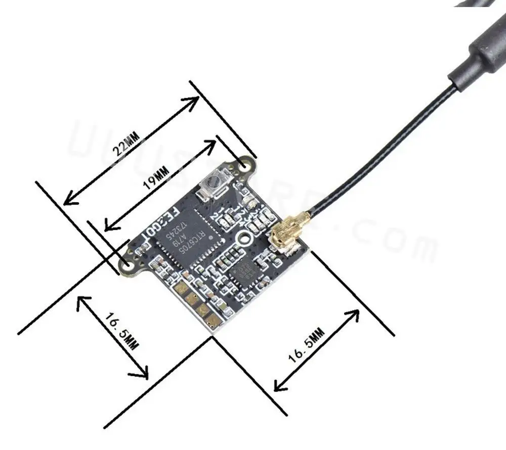 JHEMCU FE200T 5.8G 40CH 5V 25/100/200MW Switchable Long-range FPV Transmitter VTX Support OSD Configuring for RC Drone 4