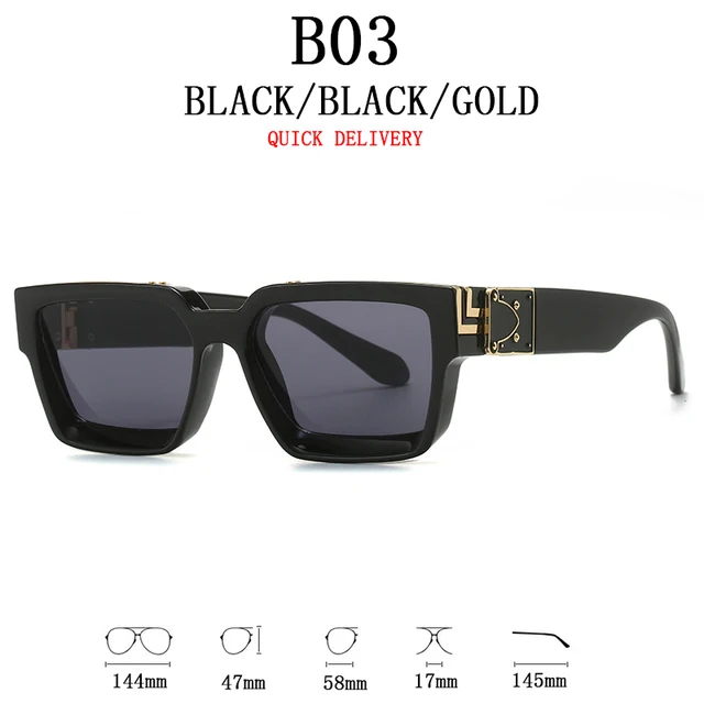 Saashi Ruiao Retro Black Millionaire Shades Luxury Sunglasses 2026 Men Designer Famous.