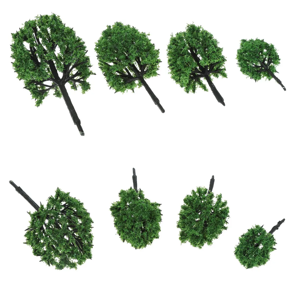 

20pcs Mini Camphor Trees 5/6/7/8cm Models Plastic Plant for DIY Dollhouse Fairy Garden Forest Micro Train Landscape Sand Table