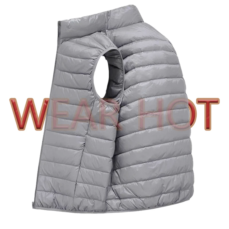 Animal Game Outdoor Autumn Men's Casual Vest Lightweight Sleeveless Jacket Full Zipper Outerwear Coats warm Vest with Pockets
