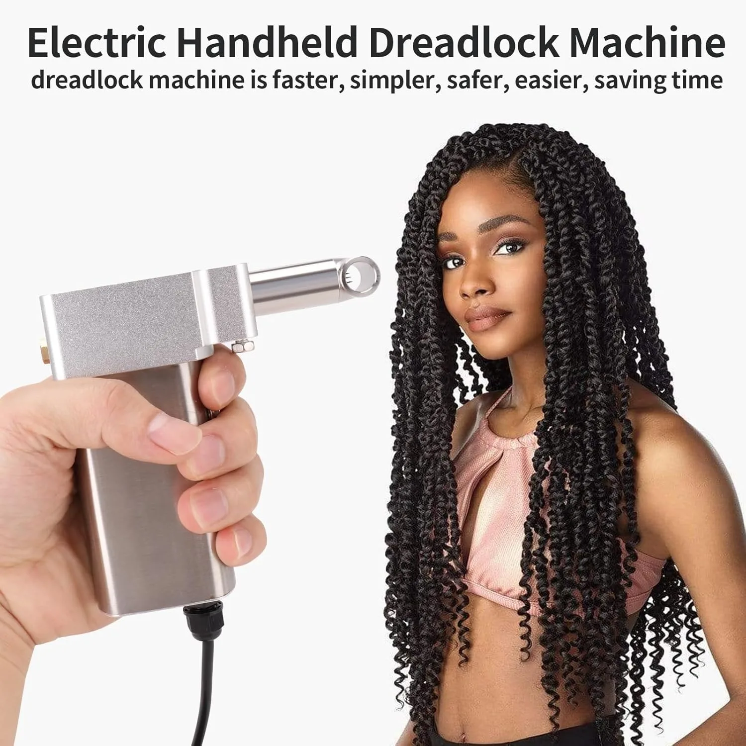 Dreadlock Machine, Portable Handheld Automatic Instant Loc Machine for ...