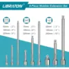 Libraton Wobble Extension Set Socket Extensions Set Ratchet Extensions 1/4" 3/8" 1/2" Wobble Extensions Drive Socket Extension 2