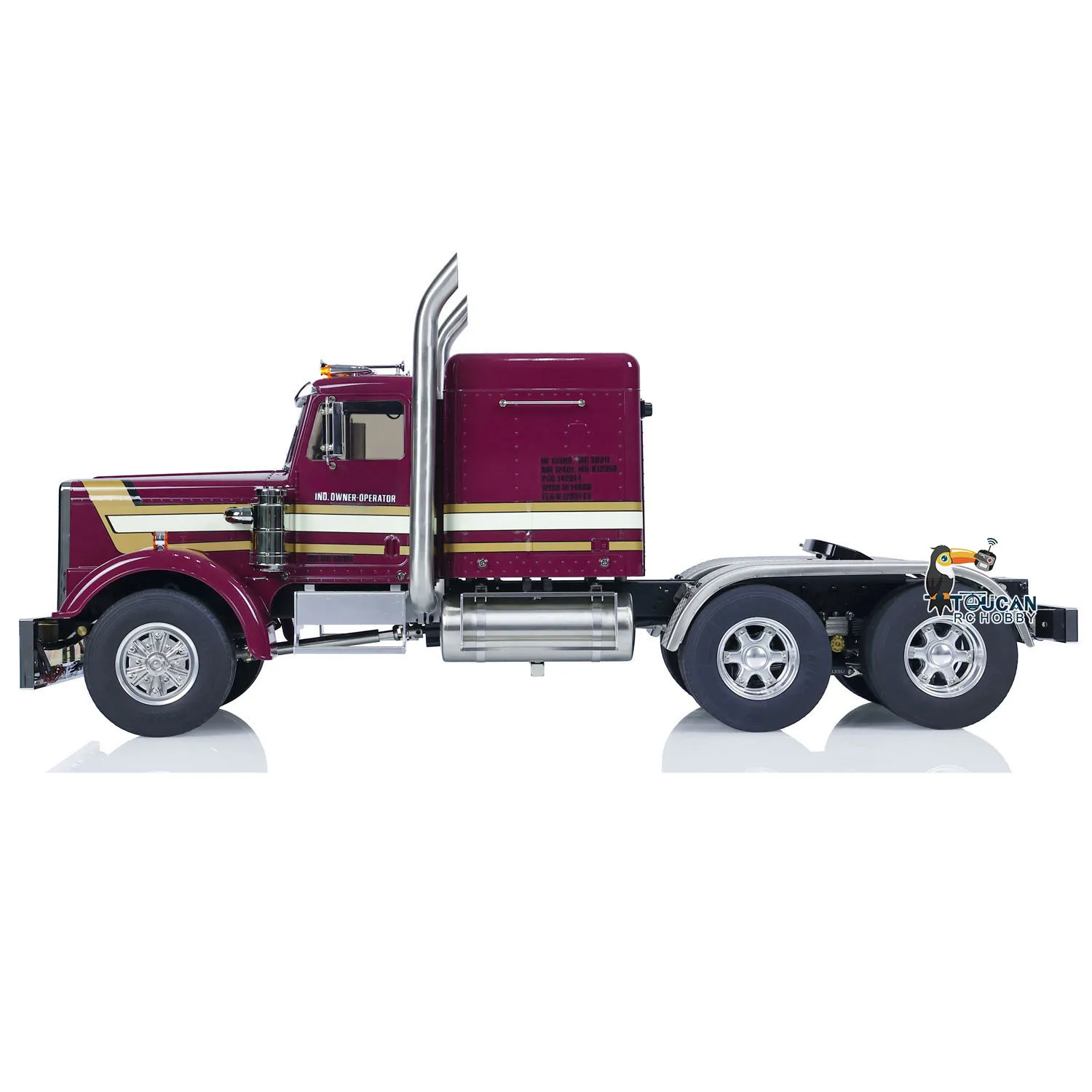 56301 1/14 6x6 RC Tractor Truck Metal Chassis RTR Remote Control Car Sound Light 2-speed Battery Toy Model Gifts for Boys 3
