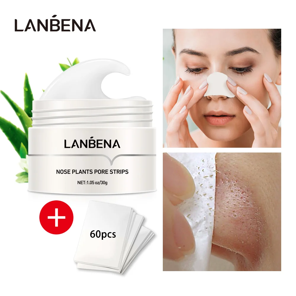 

Dropshipping Nose Blackhead Remover 60pcs Stickers Nose Mask Pore Strip Blackhead Peeling Mask Deep Cleansing Skin Care