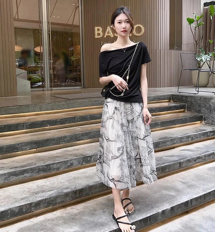 Gonna Longuette Donna In Poliestere - Stile Skater Con Vita Alta - Foto 8