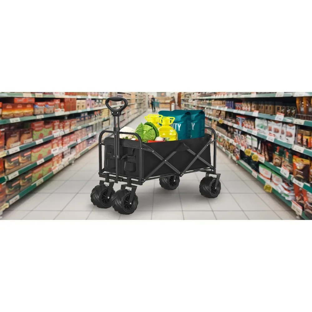 beach wagon beach cart collapsible with wheels wagons for kids grocery folding foldable