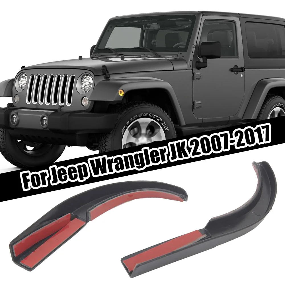 Windshield Water Drain Cover For Jeep Wrangler 2007-JK Car Water Rain Gutter Extension Durable ABS Drip Diverters Diversion Channel Guard Accessories