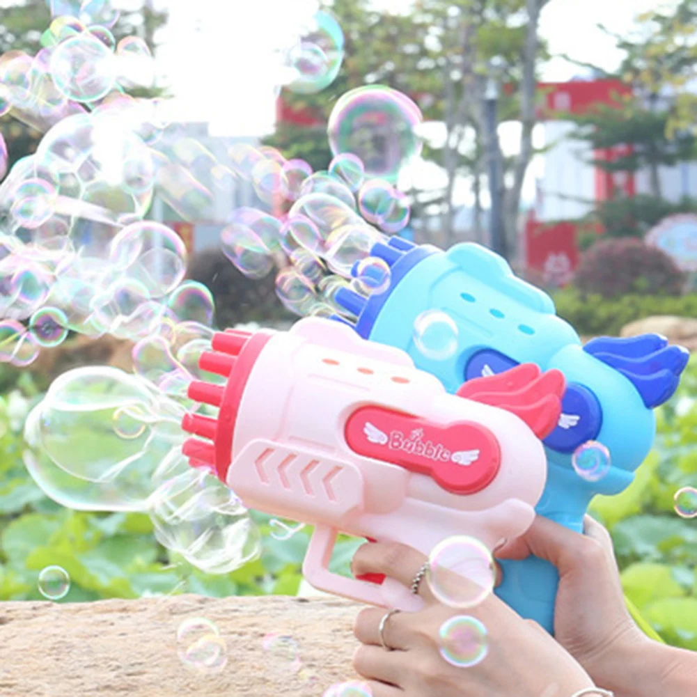 Bubble Gun 29 Holes Electric Automatic Summer Soap Water Bubble Machine 2-in-1 For Children Gift Toys 4 Bubble Gun 29 Holes Electric Automatic Summer Soap Water Bubble Machine 2-in-1 For Children Gift Toys 4