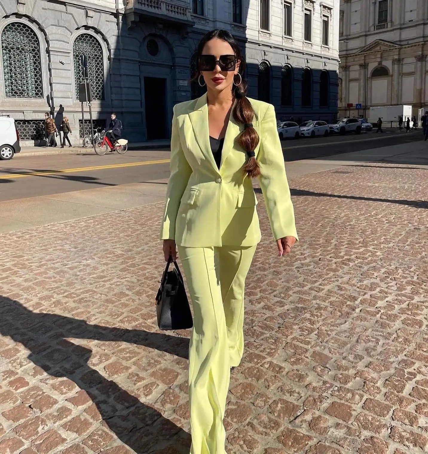 

2022 New Autumn Fashion High Street Women Long Sleeve Sexy Slim Coat Pants Set Lady Office Button Women's Set High Quality