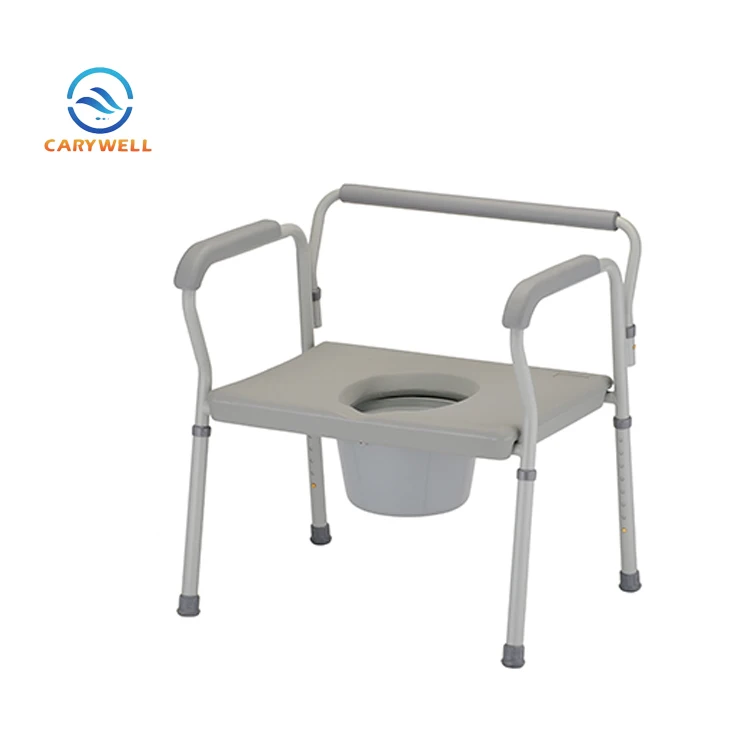 Elderly Care Products Steel Heavy Duty Adult Commode Chair Bariatric Commode For Disabled 2