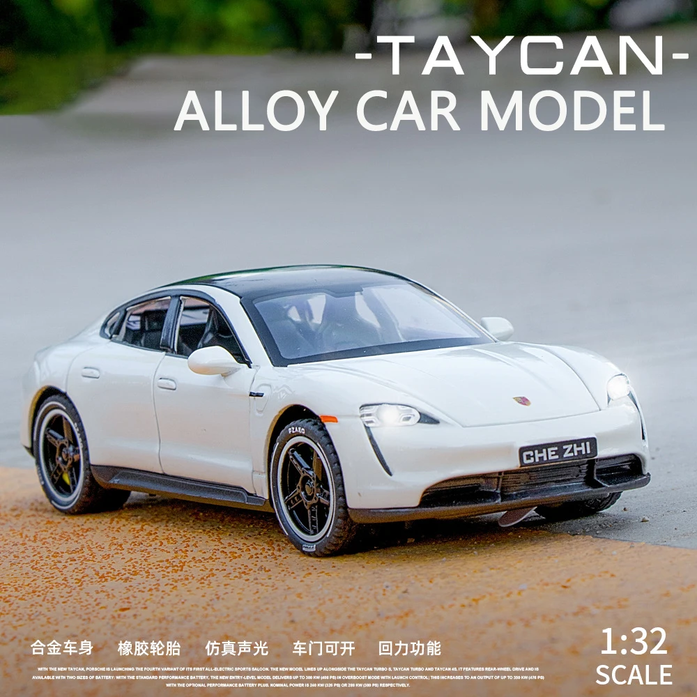 

Новинка 1:32 литая игрушка Taycan роскошная модель автомобиля из сплава искусственные игрушки для мальчиков подарки на Рождество и день рождения для детей
