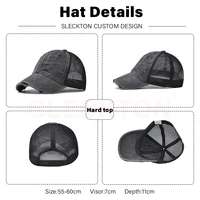 SLECKTON Custom Baseball Cap for Women and Men Fashion Design Brand LOGO Letter Embroidery Hats Mesh Hats Unisex Wholesale 2