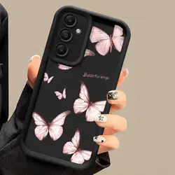 Blue Floral & Butterfly Phone Case Cover - Elegant Design - Galaxy A32 5G (UUANA01)