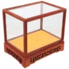 Wood Base Clear Glass Dome Display Case Dust Proof Storage Box Home Decor Shelf Antiques Figurine Holder Craft Model Case 5