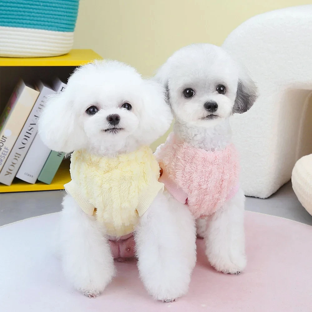 Pet Clothes Soft Fleece Pet Dogs Clothes For Small Medium Dogs Winter Warm Puppy Cat Vest Chihuahua Jacket Teddy Yorkie Sweater