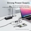 ORICO Aluminum 10Gbps USB 3.2 HUB SuperSpeed Powered PD60W Charger Type C Splitter With Power Adapter for MacBook PC Accessories 3
