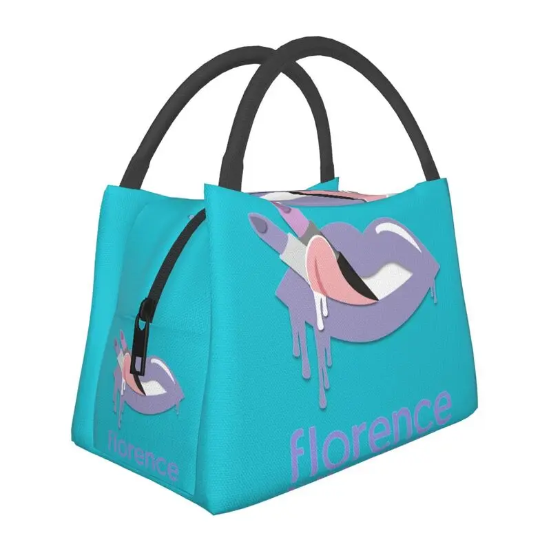 

Custom Lipstick Florence By Mills Lunch Bag Women Cooler Warm Insulated Lunch Box for Picnic Camping Work Travel