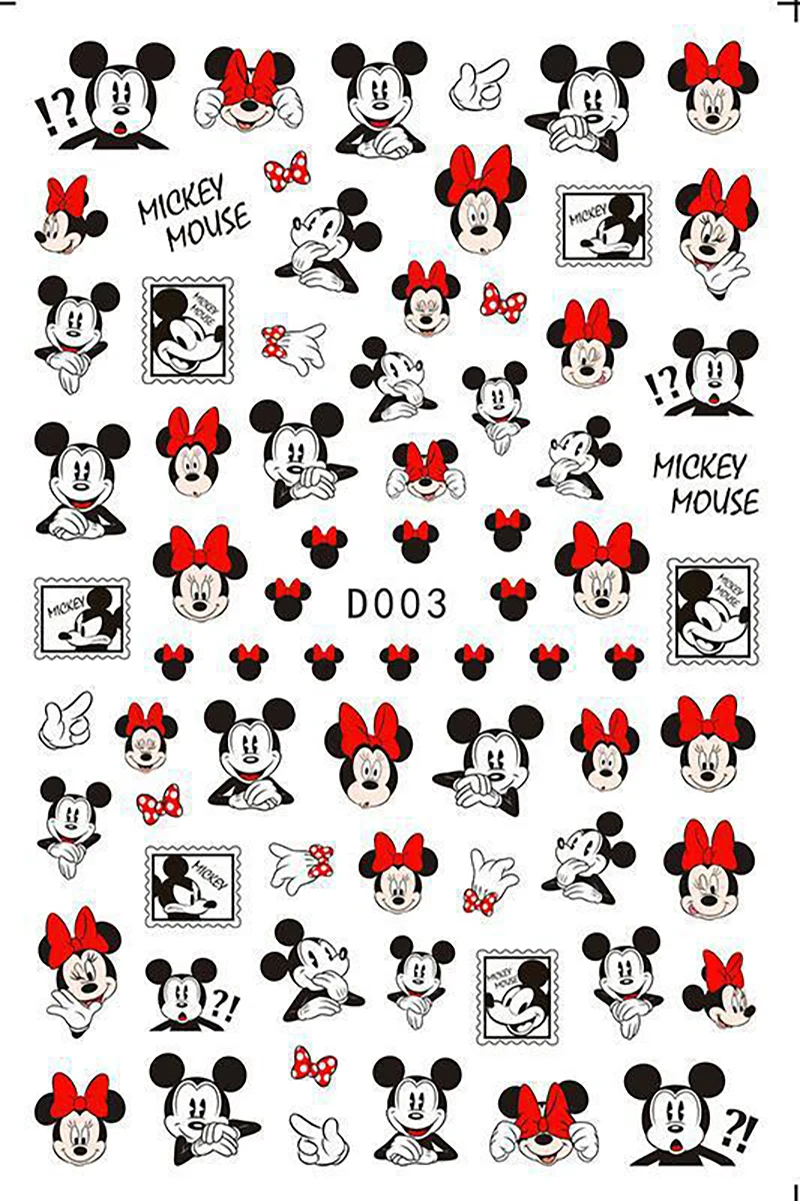 

Disney Cartoon Stickers Handmade DIY Nail Stickers Nail Art Decoration Mickey Mouse Stitch Nail Slider Nail Art Accessories