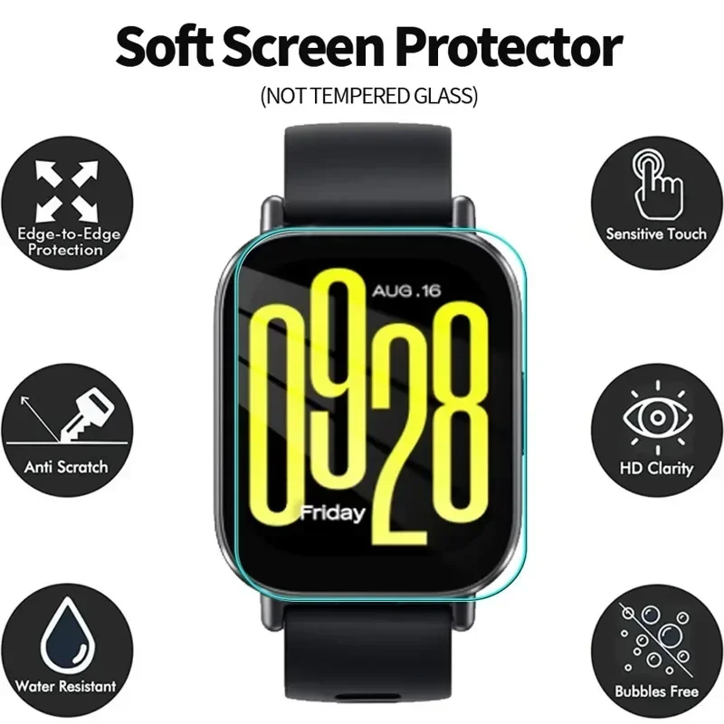 Premium Tempered Glass Screen Protector for Smartwatch - 9H Hardness, HD Clear, Anti-Scratch Protective Film