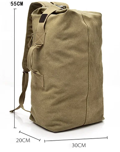Fashion Upgrade Large Capacity Men's Outdoor Travel Sports Bag Tidal Canvas Backpack
