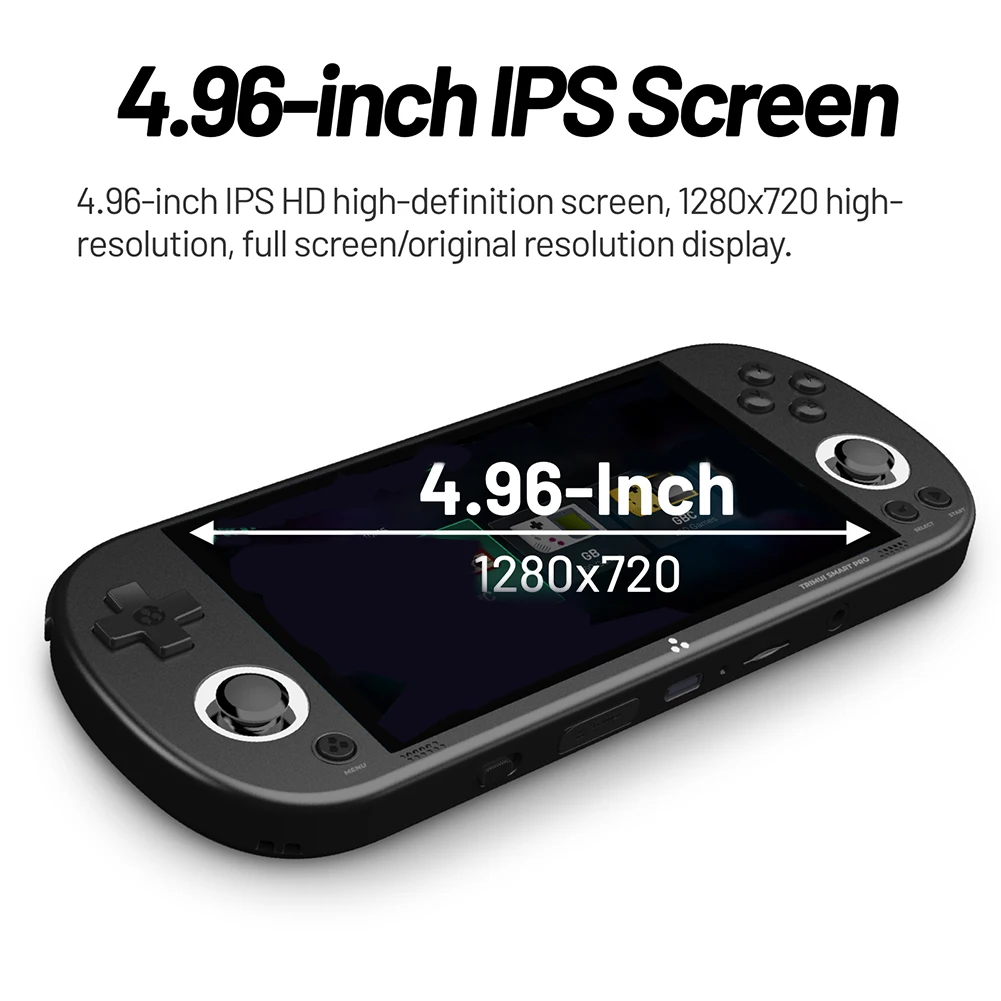 Trimui Smart Pro Retro Handheld Game Console 4.96'' IPS Screen Game Players 5000mAh Up to 256 GB Linux System Gaming Controllers