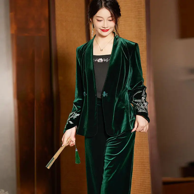 velvet-jacket-and-pants-high-end-suit-autumn-winter-chinese-style-temperament-embroidery-top-trousers-lady-two-piece-set-t658