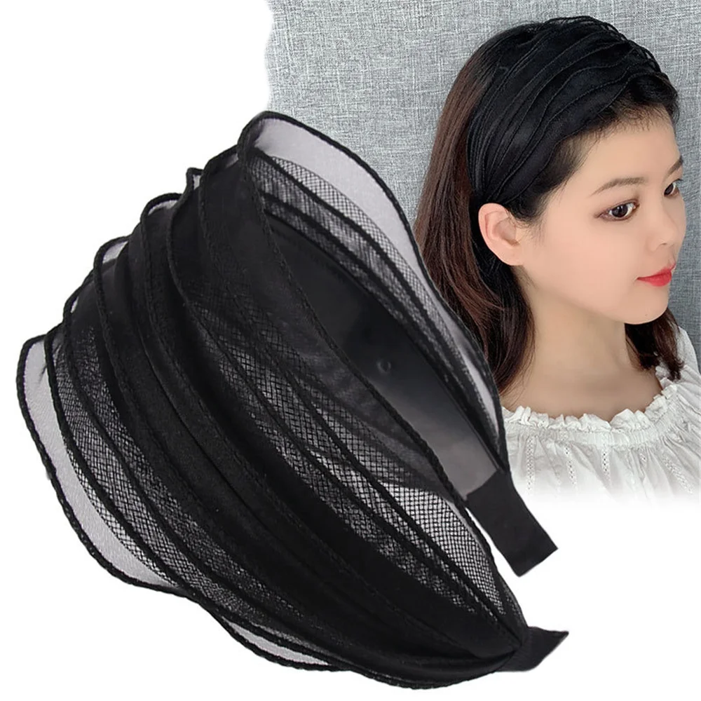 Fasce Per Capelli In Pizzo Elastiche – Set Da 4 Pezzi, Copricapo Vintage Largo Per Donna, Yoga E Outdoor