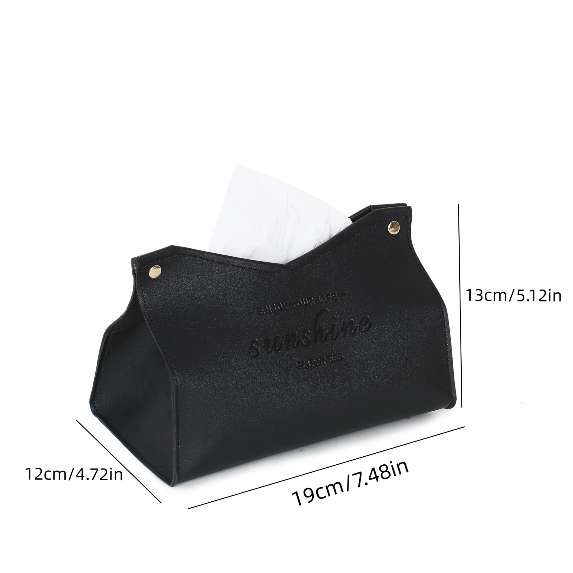Tissue Box Tissue Dispenser Napkin Holder Living Room Dining Room Tissue Box Environmentally Friendly Leather Multi-purpose Solid Color Creative Napkin Storage Box