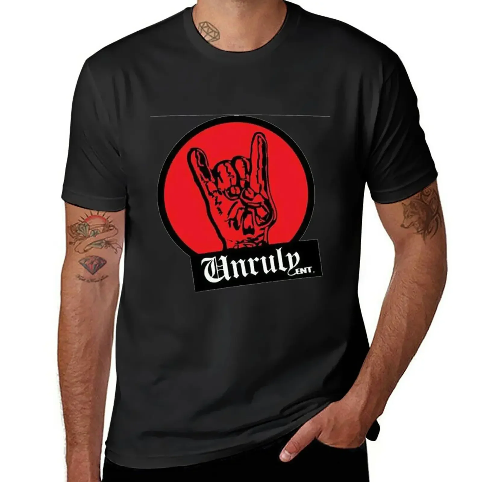 

unruly entertainment T-Shirt vintage clothes for a boy blacks mens t shirt