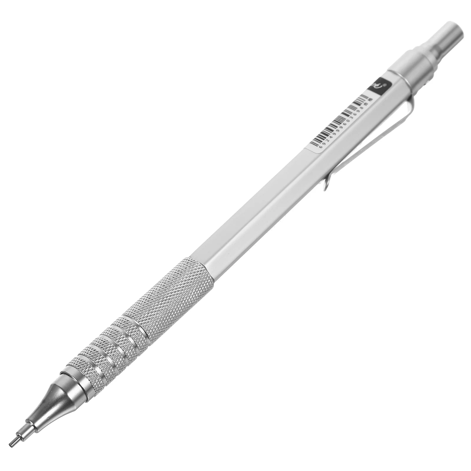 

Mechanical Pencil 0.7 mm Full Metal Art Drawing Painting Automatic Pencil with Leads Office School Stationery Supply (Silver)