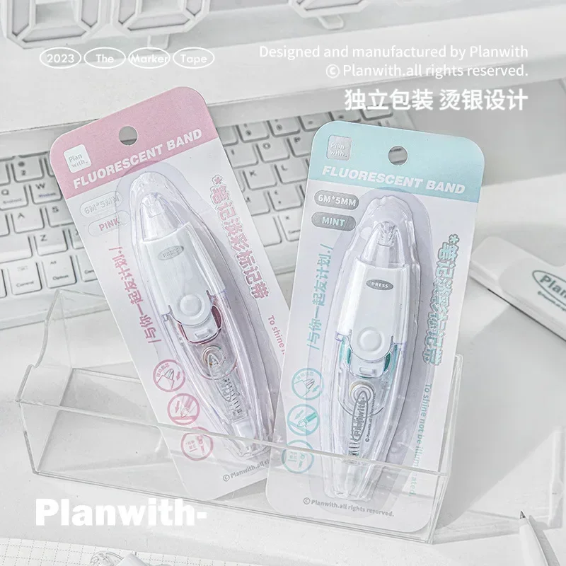 1pcs Fluorescent Band Color Correction Tape 5mm*6m for Spot Point Marker Highlighting Office School