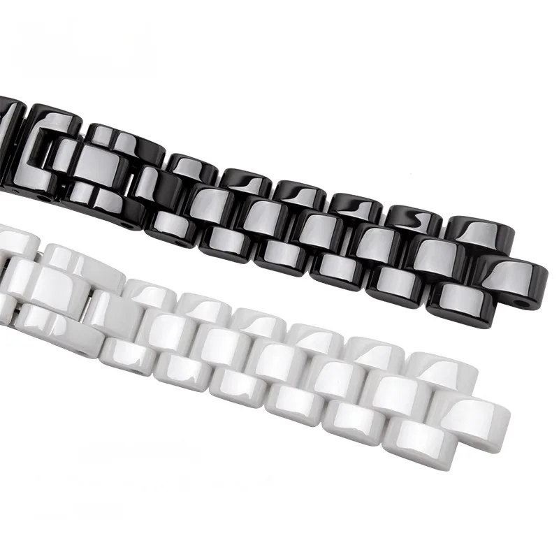 Substitute J12 Series Couple's Convex Interface Ceramic Watch Strap 6/7.5mm