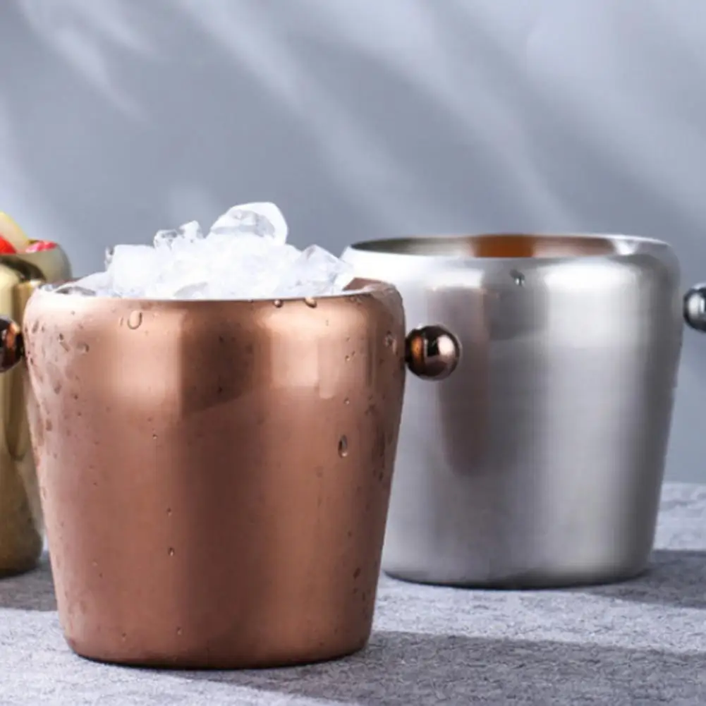 Wine Chiller Eco-friendly Bottle Cooler Rust-proof Ice Barrel 3 Styles Ice Bucket Single Layer Beer Chiller for Bar