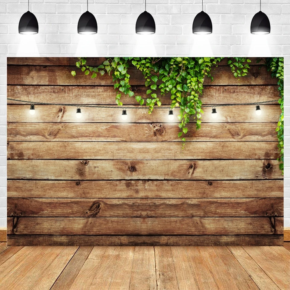 Fond Photo AIIKES Bois Marron 3x2.4m – Déco Studio Anniversaire, Baby Shower (sans Couture)